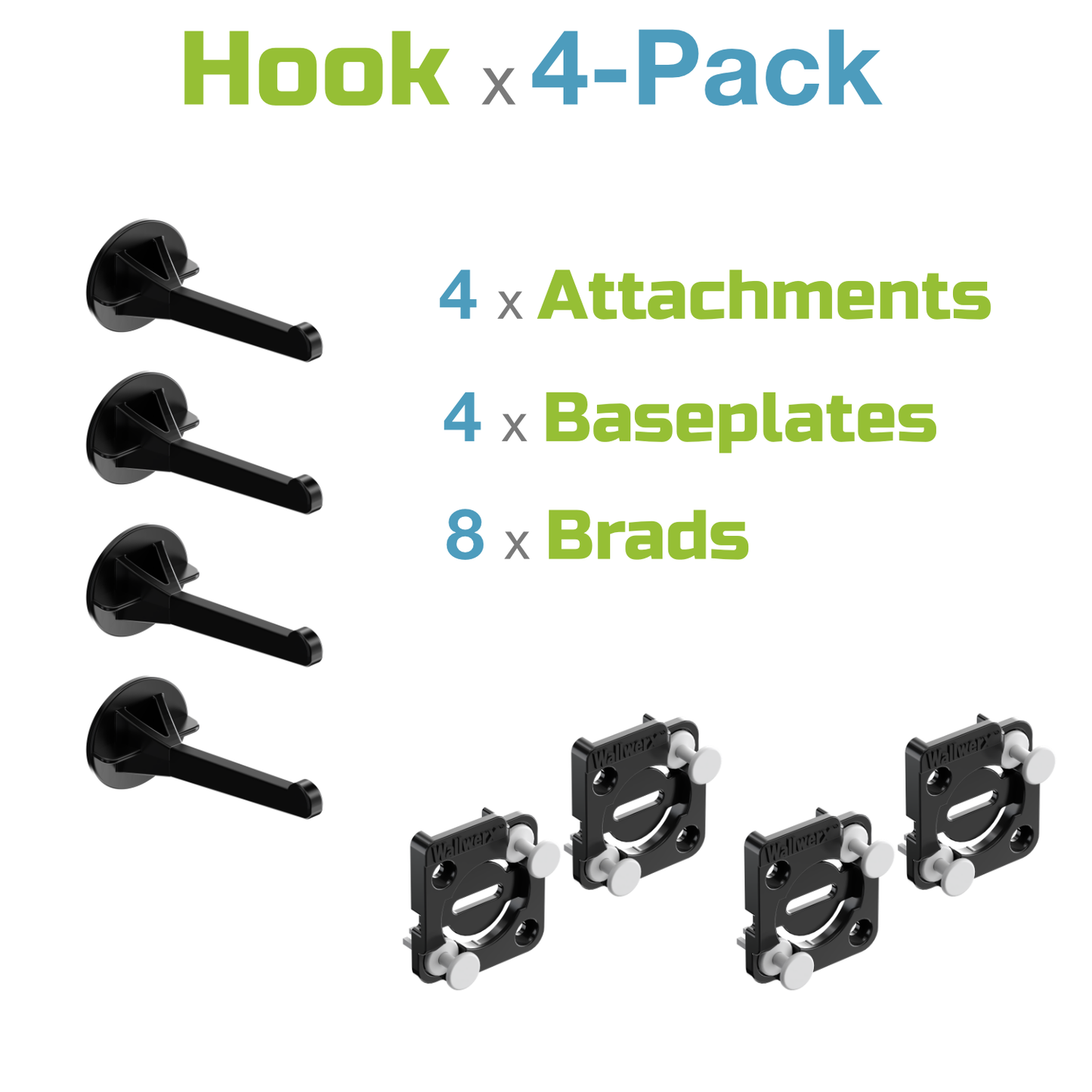 Wallwerx Accessory Hook 3-Inch (4-pack)